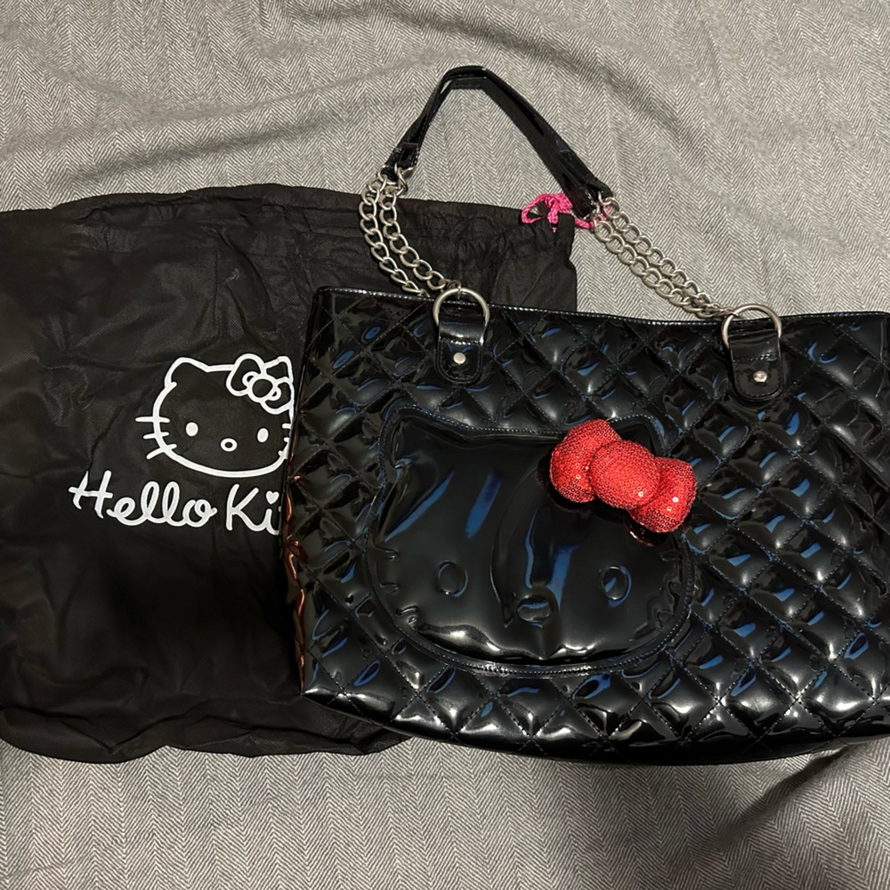 Hello Kitty Over the Shoulder Black Bag